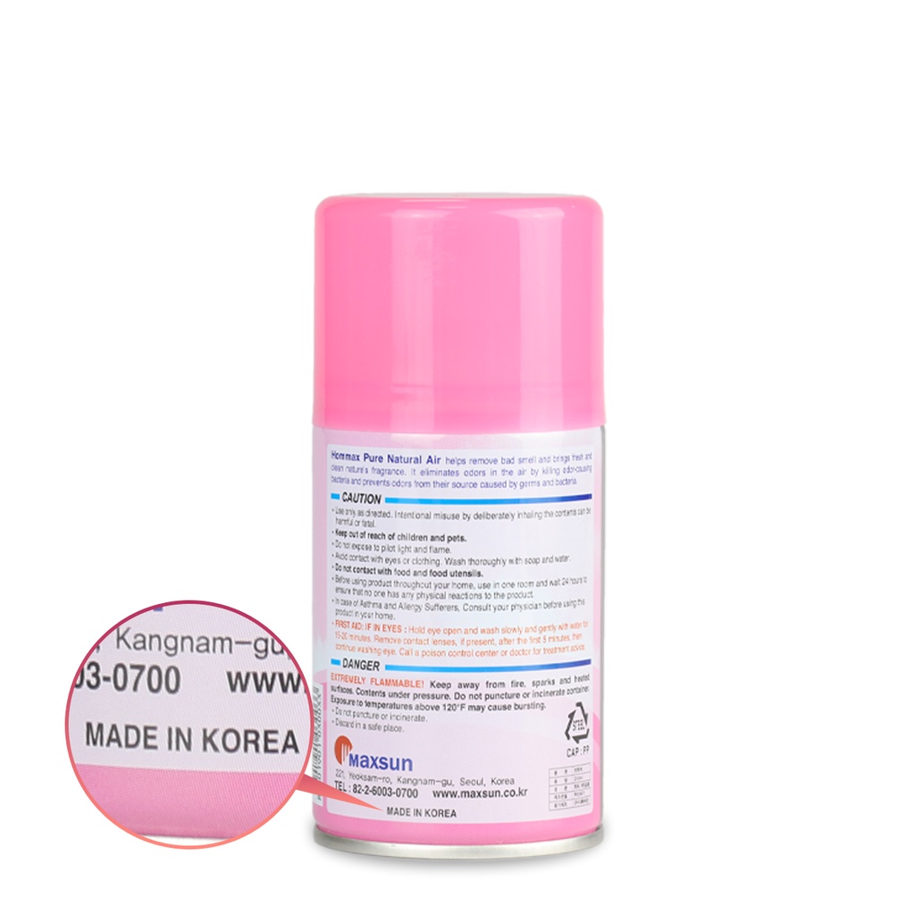 Nước Hoa Xịt Phòng Aroma Hommax (Hương Quế) - Dung tích 250ml | Chiết Xuất Tự Nhiên | Nhập Khẩu Hàn Quốc