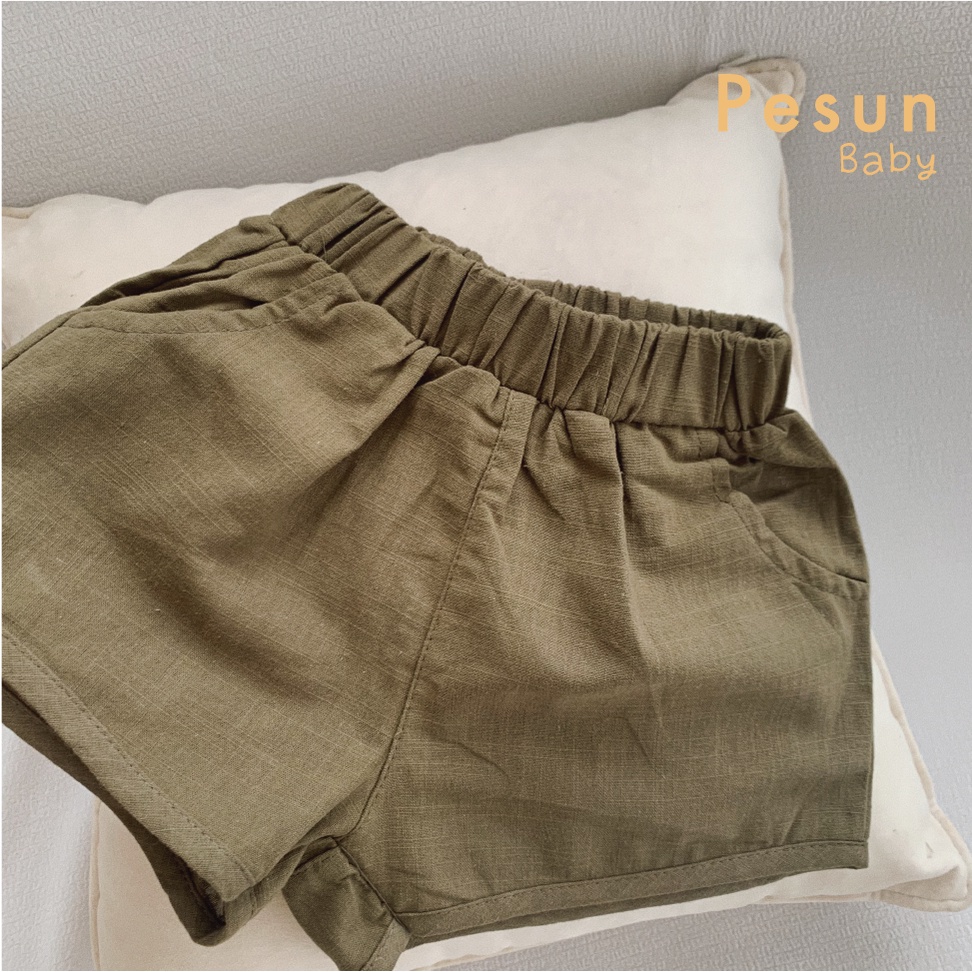 Quần Short Cotton Chất Thô Cho Bé 0-3 Tuổi