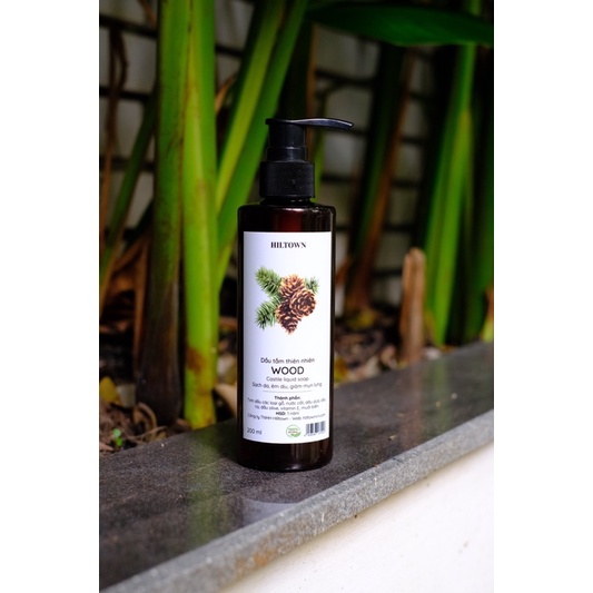 Dầu tắm thiên nhiên gỗ thơm Hiltown- Castile liquid soap- Xà phòng thực vật - dung tích 200ml