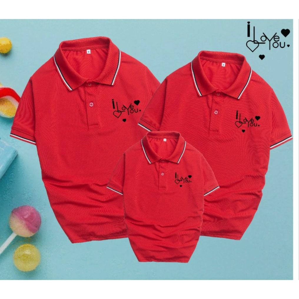 Áo Thun POLO Có Cổ Nam Nữ Gia Đình 3 4 5 Người Chất Poly Thái 4 Chiều Đủ Size Cho Các Thành Viên Từ 8-100kg- Tết 2023