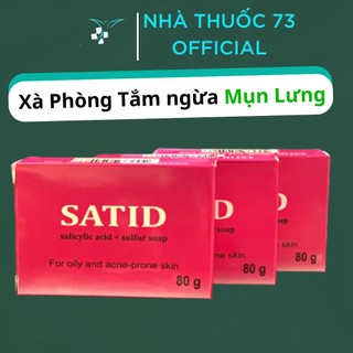Xà bông ngừa mụn lưng satid, sát khuẩn làm sạch da - nhà thuốc 73