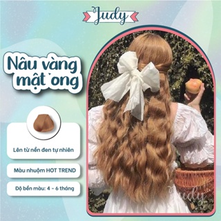 Thuốc nhuộm tóc màu Nâu vàng mật ong + tặng gang tay và trợ nhuộm|judyhairs