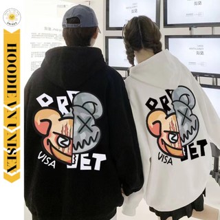 Áo hoodie nam nữ form rộng . gấu visa , áo khoác hoodie