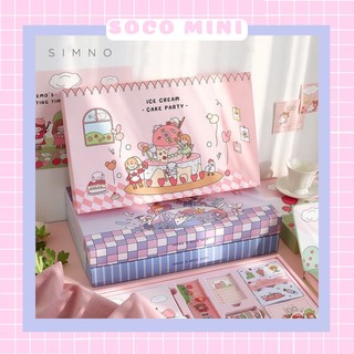 Set quà tặng sổ tay NIMO gồm sổ tay, 16 tấm sticker, giấy note, washitape đặc biệt