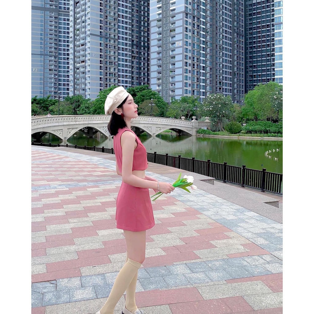 Set áo ghile + chân váy BB 1908