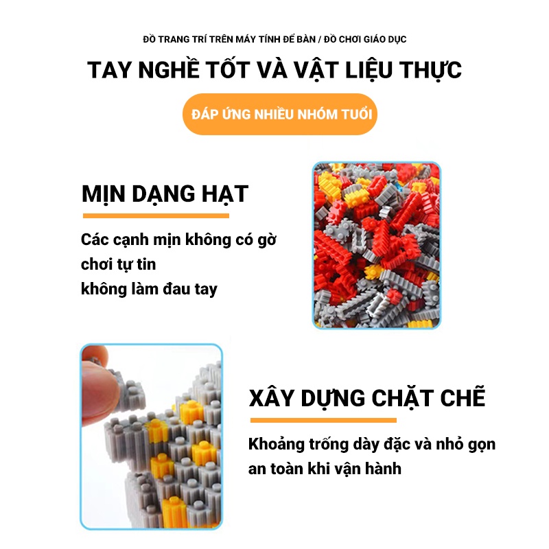 Chakra Ba Lô Hai Màu Khối Xếp Hình Gấu Nhiều Màu Sắc Với Mảnh Ghép Nhỏ