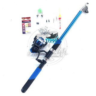 Bộ cần câu máy shimano rút gọn tặng kèm 6 phụ kiện