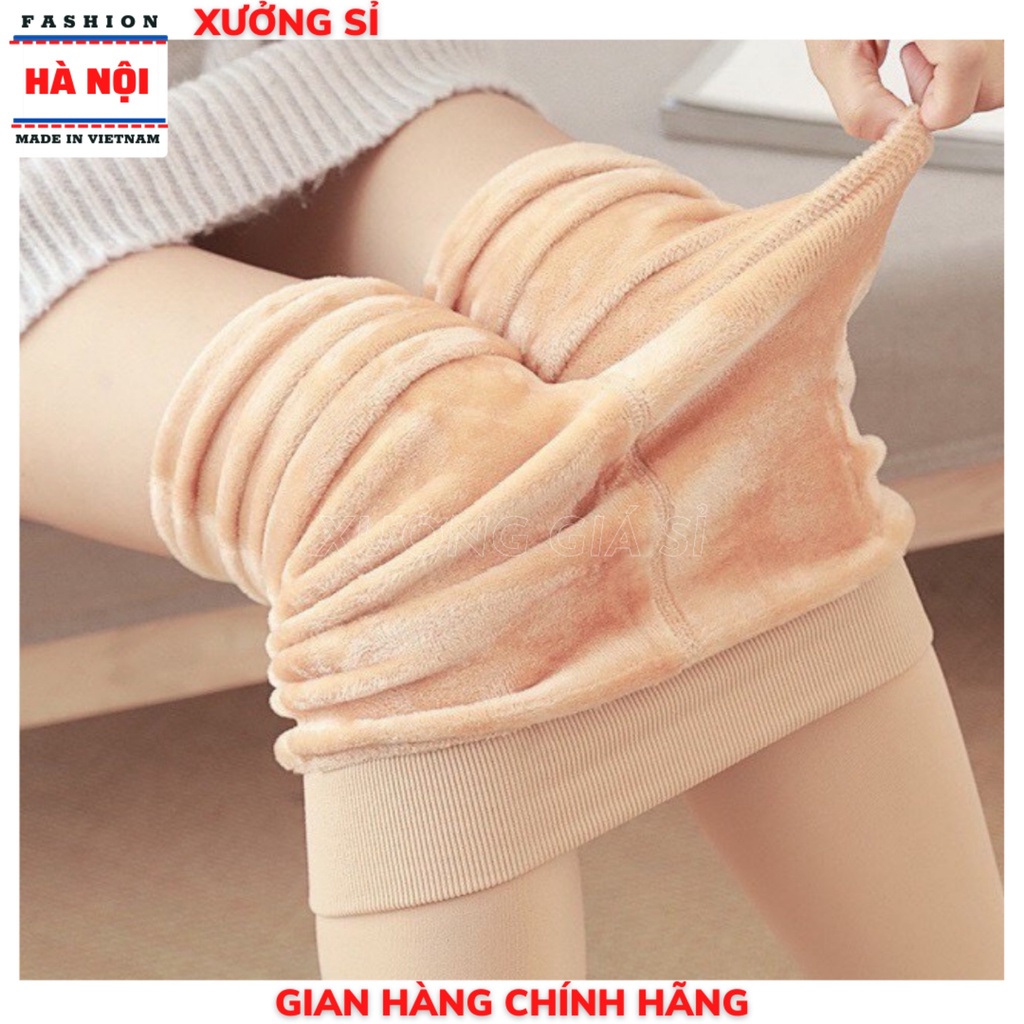Quần tất nữ lót lông dẫm gót - cả bàn 2 màu da đen hàng cao cấp ấm mịn