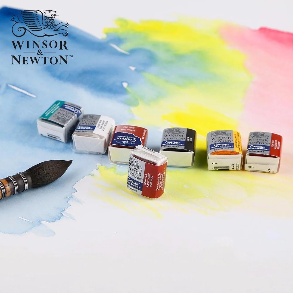 Màu nước thỏi Winsor & Newton Cotman Half Pans dạng lẻ
