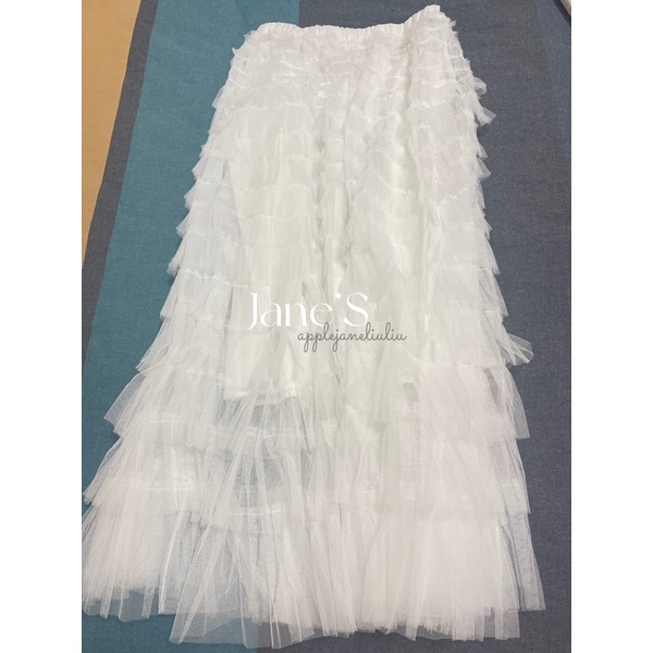 Jane Áo cropotop màu trời - chân váy tầng trắng Cinderella ẢNH THẬT CUỐI