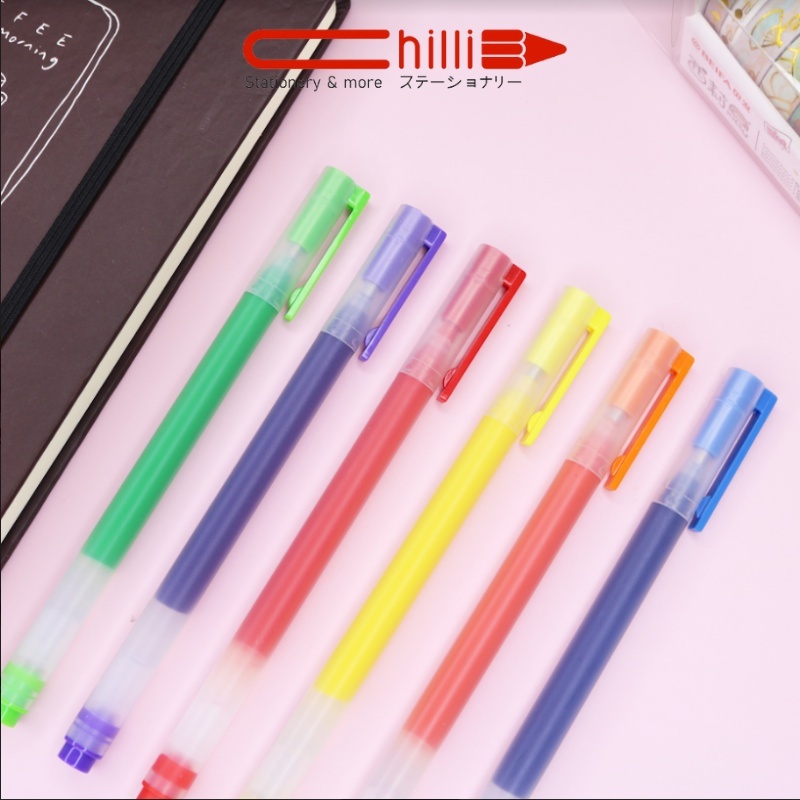 Bút Gel Ink Beifa Rainbow Ngòi 0.5mm Nắp Đậy Tiện Lợi, Nhiều Màu Xinh Xắn