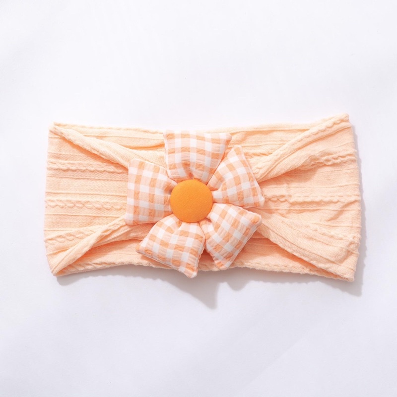 Turban vải mềm bản to nơ phồng cho bé gái