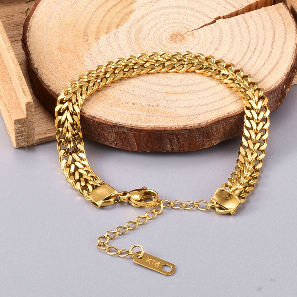 Vòng Tay Mạ Vàng 18K Phong Cách Âu Mỹ Mới Cho Cặp Đôi