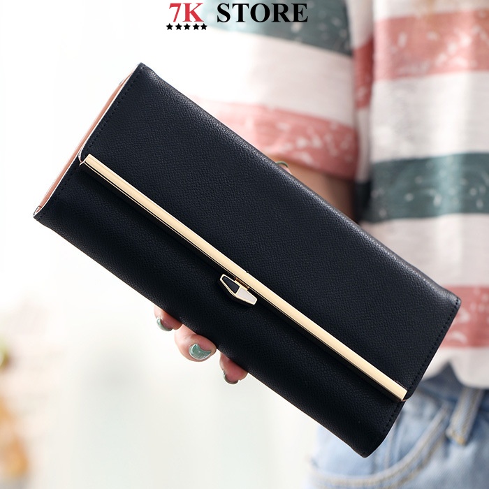 Ví nữ dài cao cấp cầm tay thời trang da hàng hiệu nhiều ngăn tiện lợi 7K STORE V10