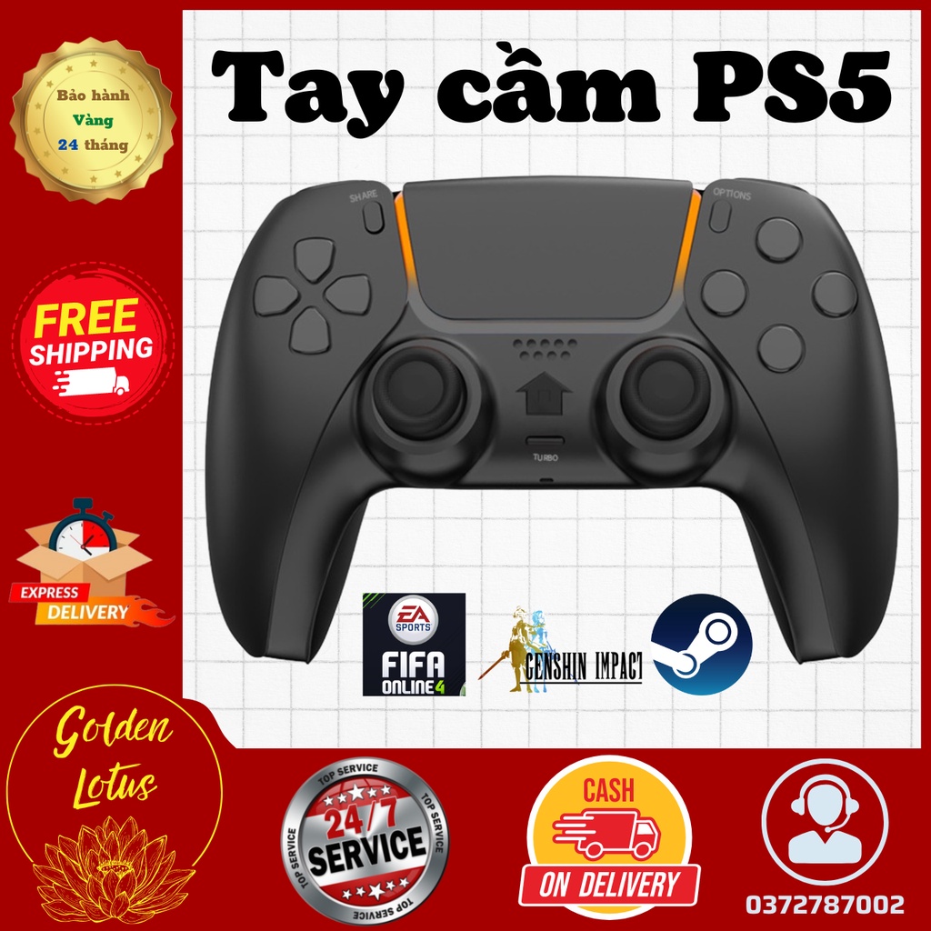 Tay cầm PS5 𝙝𝙤ả 𝙩ố𝙘 𝙩ạ𝙞 𝙝à 𝙣ộ𝙞 kết nối bluetooth, Tay cầm fo4 phiên bản nâng cấp hơn PS4 Tương thích với mọi loại máy