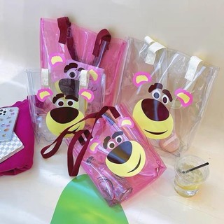 Túi gấu dâu lotsoo trong suốt