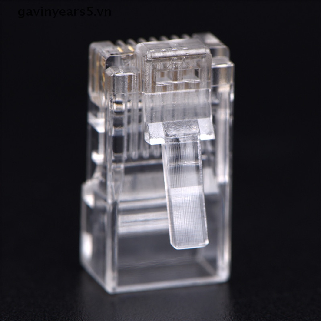Bộ 50 Đầu Nối Mạng Pha Lê RJ45 CAT5 8P8C Chuyên Dụng Cho Máy Tính