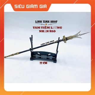 Freeship giá rẻ nhất mô hình trưng bày nhị lan thần tam tiêm lưỡng nhận đao