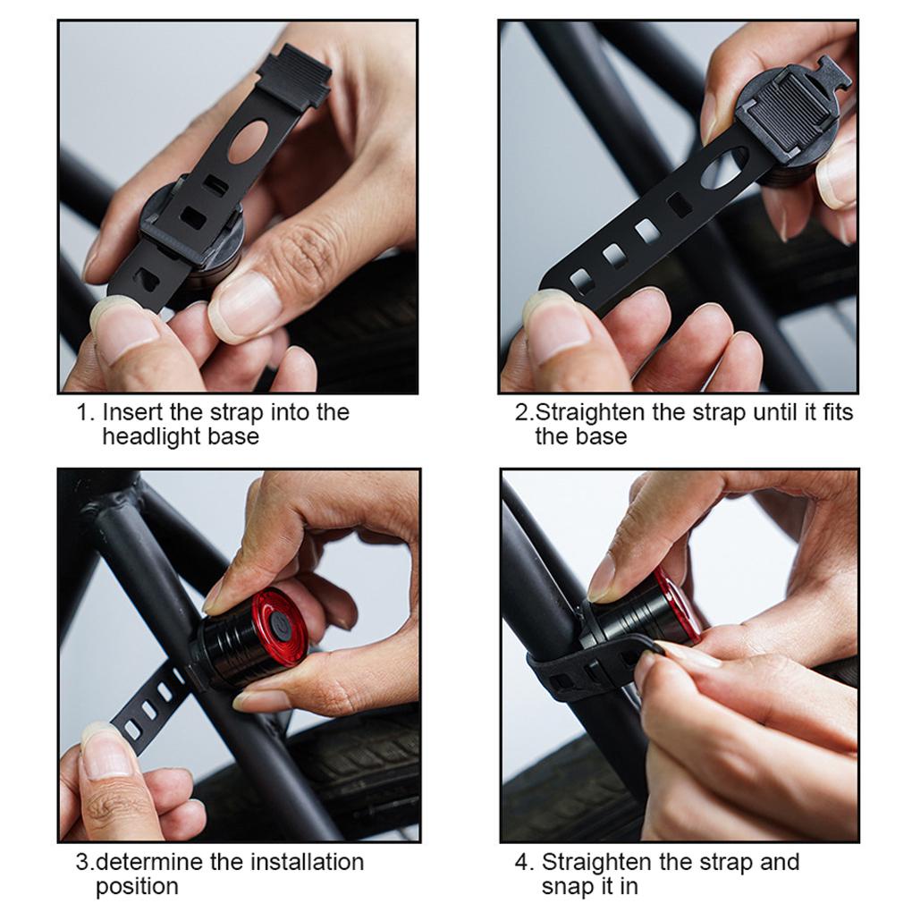 Đèn Cảnh Báo 3 Chế Độ 0 66W 6V 200lm Bằng Hợp Kim Nhôm Gắn Đuôi Xe Đạp