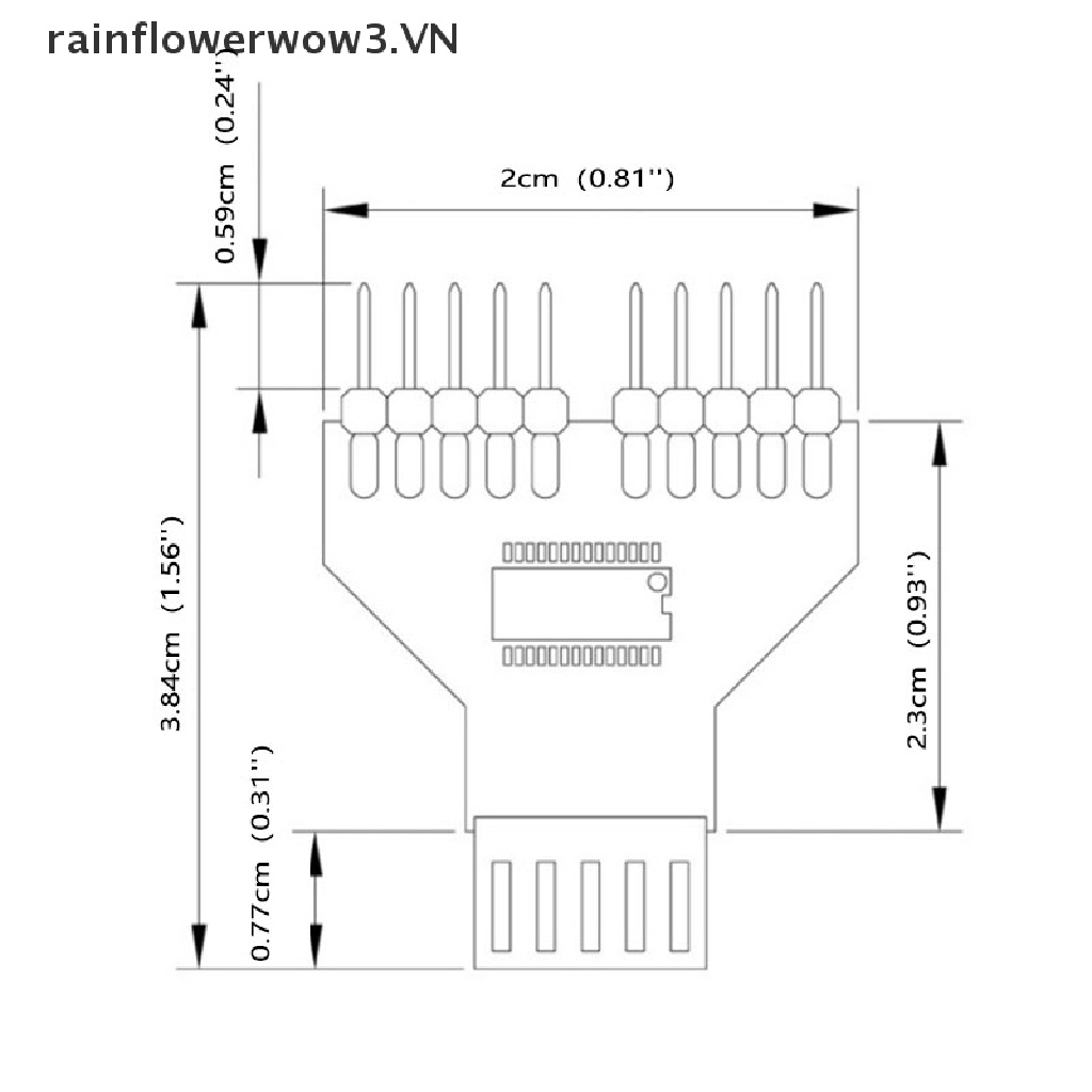 Đầu Chia Cổng USB 2.0 9 pin 9-pin Chuyên Dụng Cho Tách RGB