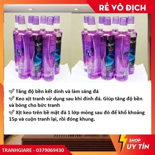 Keo phủ bóng nano bề mặt tranh đính đá, tranh thêu hàng loại 1, Keo Xịt Tranh Đính Đá,Keo Nano