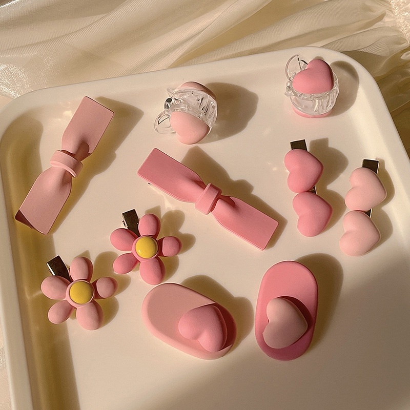 Kẹp Tóc Hình Mỏ Vịt Màu Hồng Dễ Thương Cho Bé Gái