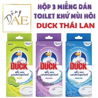 Hộp 3 miếng dán bồn cầu toilet khử mùi hôi hiệu quả Duck Thái Lan