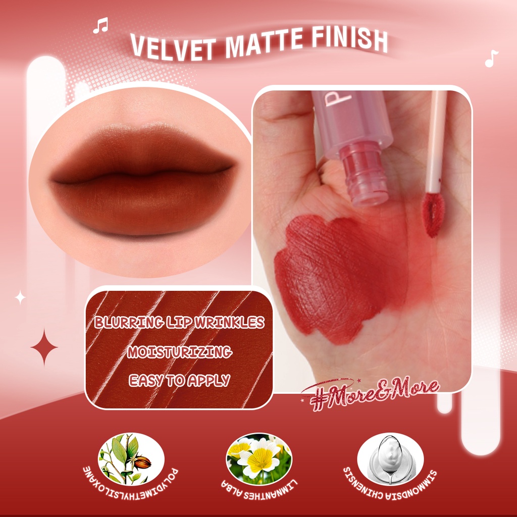 Màu Hồng Phấn #Son Kem Lì Sắc Tố Cao Mềm Mượt Lâu Trôi