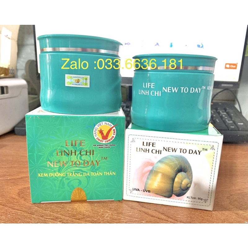 kem Linh chi new to day trắng da toàn thân body hủ 90g ( chuẩn hàng )