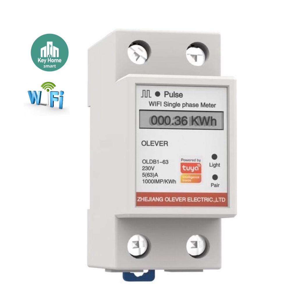 Đồng hồ điện thông minh / Công tơ điện tử thông minh , kết nối Wifi hỗ trợ Smart life/ Tuya công suất [smarthome]