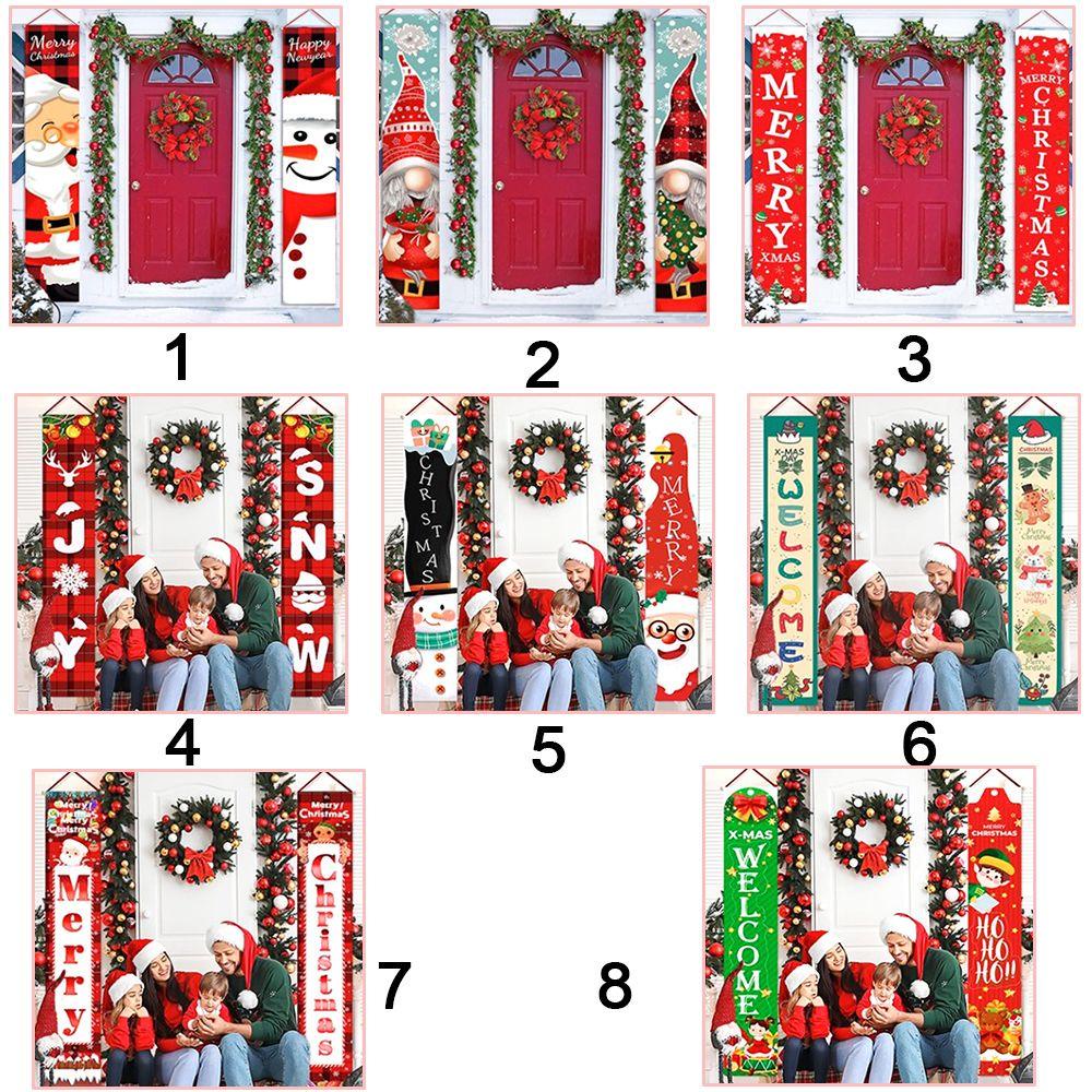 CONOPERY Cặp Đôi Trang Trí Cửa Phong Cách Giáng Sinh