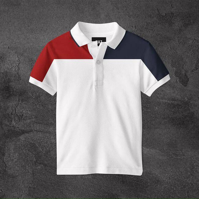 [FreeShip] Áo Thun Polo unisex from rộng Có Cổ Vải Cá Sấu Trơn Trắng Phối màu 4 kiểu GSR 43