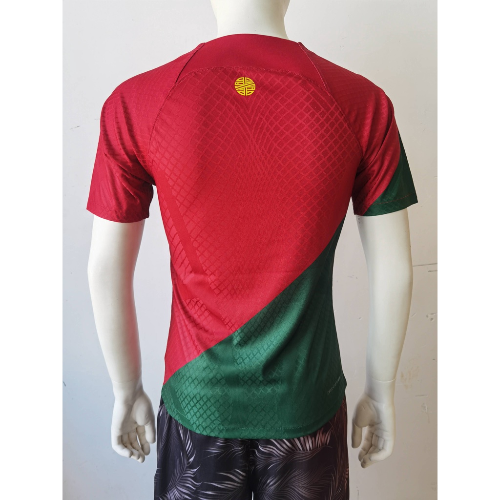 Áo Bóng Đá Màu Đỏ + Xanh Lá Đội Tuyển Bồ Đào Nha Size S-2XL * Size S-23