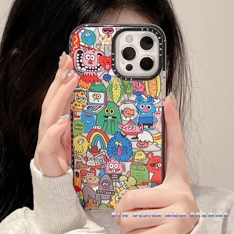 Ốp Điện Thoại Mềm Trong Suốt In Hoạt Hình Quái Vật Cho iPhone 14 13 12 11 Pro MAX 14Plus IX XS MAX XR 7 8 Plus