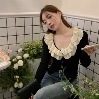 Áo zip len phối cổ bèo