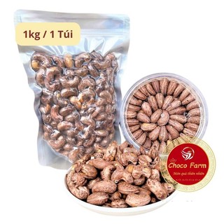 Hạt điều sấy muối nguyên hạt vỏ lụa, Hạt điều đặc sản Bình Phước hạt to chất lượng giá rẻ - Túi zip 1kg