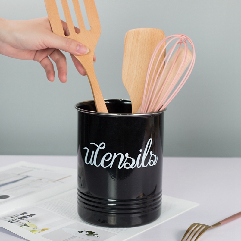 Nhà bếp Dụng cụ nấu ăn Người giữ đồ dùng nhà bếp Đồ dùng phẳng Người tổ chức Trang trại Trang trí nội thất Đồ dùng Caddy-White