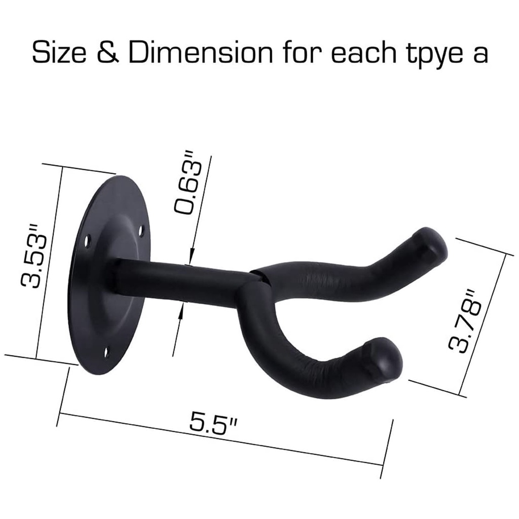 Gắn Tường Giá Đỡ Guitar Chuyên Dụng Cho Đàn Guitar Bass Ukulele Mandolin
