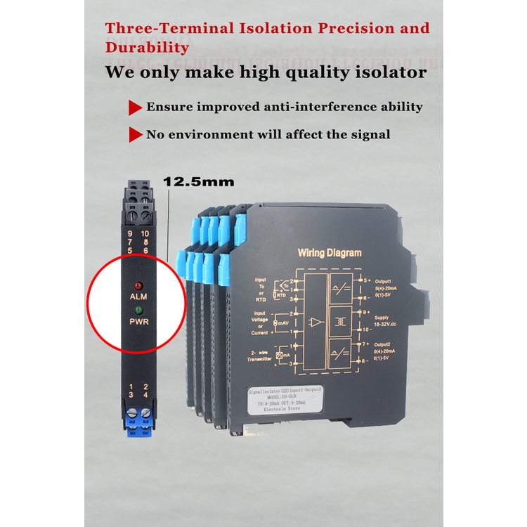 Thiết Bị Cảm Biến Dòng Điện DC ES-GLN 4-20mA 10V 5V