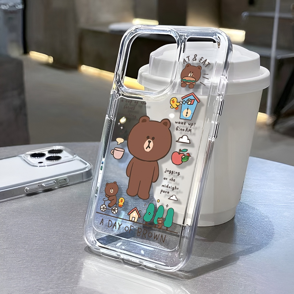 Ốp Điện Thoại Trong Suốt Hình Gấu Thỏ Cony Cho iphone 14ProMax 14Plus 13 11 12 7Plus X XR XS Max