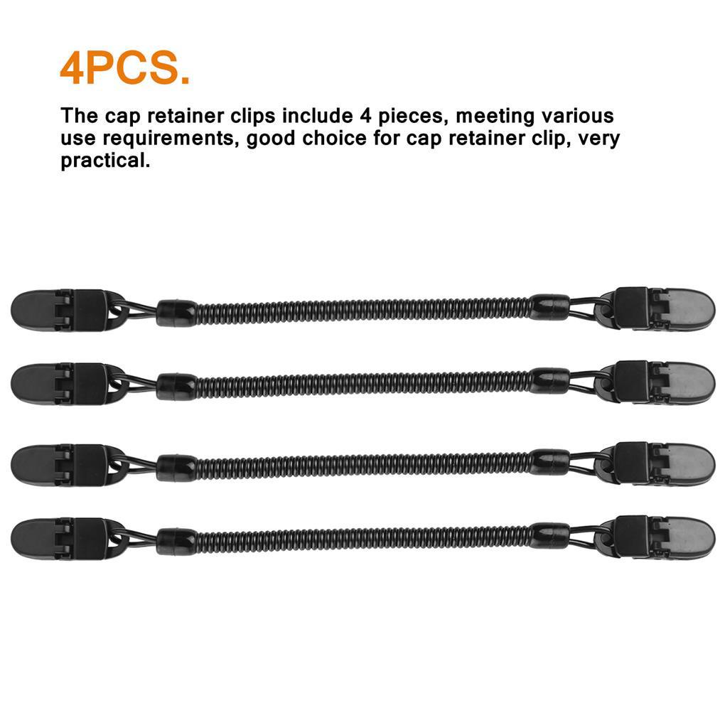 Set 4 Kẹp Nhựa Giữ Mũ Lưỡi Trai Co Giãn Tốt Tiện Dụng Khi Đi Câu Cá / Leo Núi