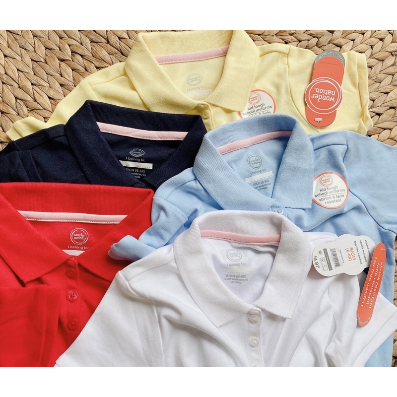 Áo polo bé gái size đại xuất dư xịn đét chất mỏng mát.