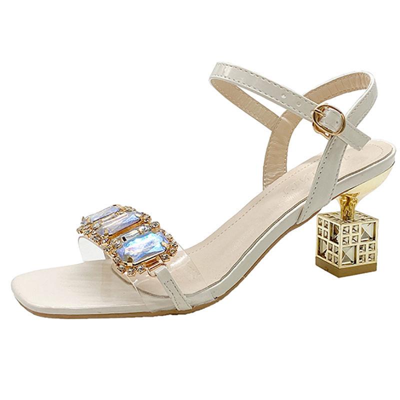 Giày Cao Gót Đính Đá Thời Trang Mùa Hè Quyến Rũ Cho Nữ