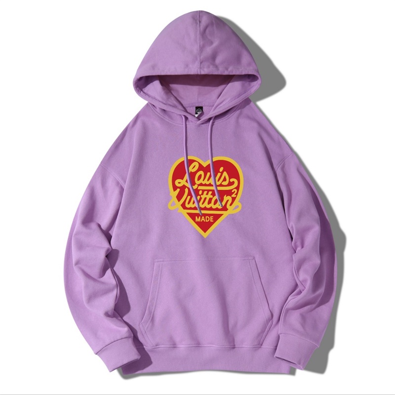 L &amp; V Áo Sweatshirt In Logo Trái Tim Phối Màu Tương Phản Phía Trước Thời Trang Nhiều Màu Sắc