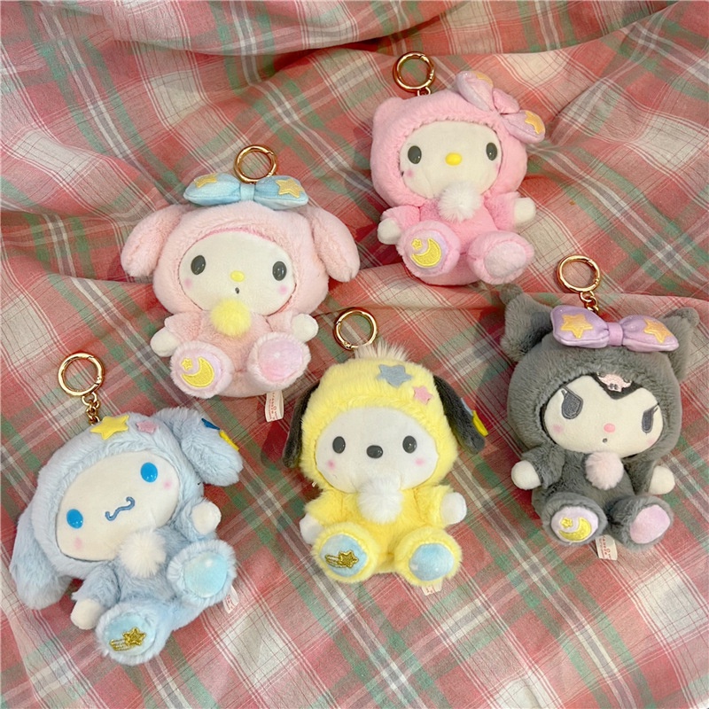 SANRIO Móc Khóa Hình Búp Bê Kuromi Nhồi Bông Dễ Thương