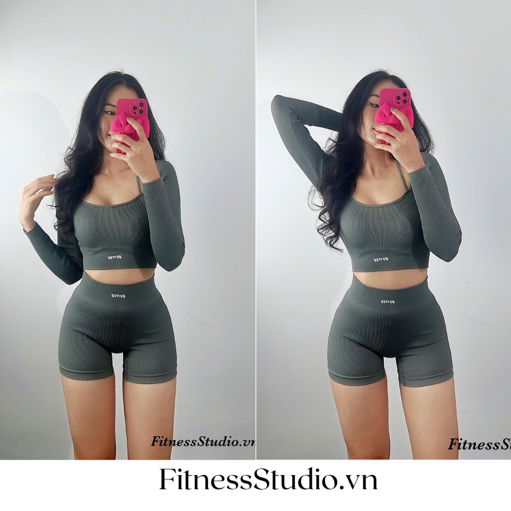Set Đồ Tập Gym Yoga GLACIER Nữ Fitness Studio , Hàng Botee Cao Cấp, ảnh thật shop tự chụp