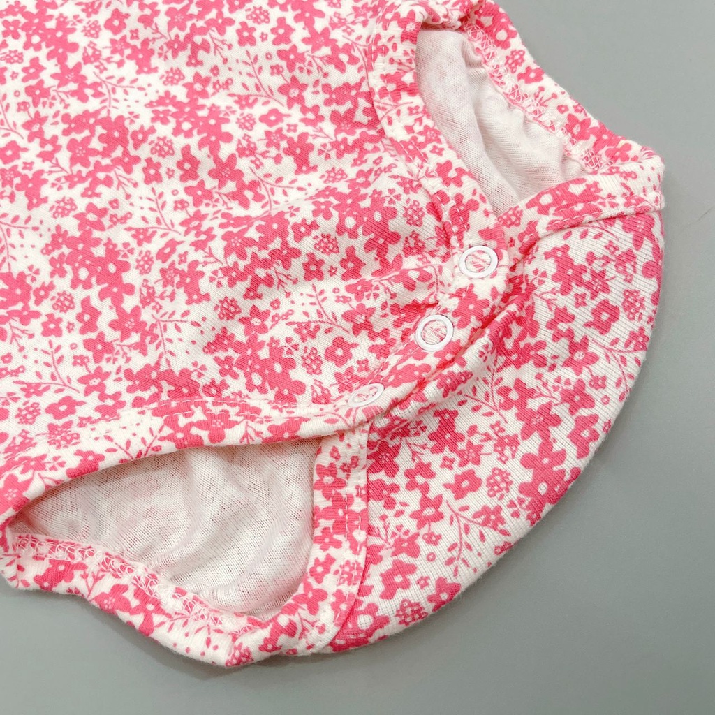 Bodysuit 3 Lỗ Bé Gái HM - Trắng Hoa