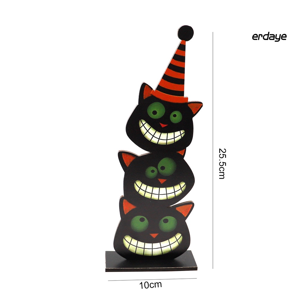 Bảng Gỗ Hình Bí Ngô Phong Cách Halloween Sáng Tạo Trang Trí Bàn