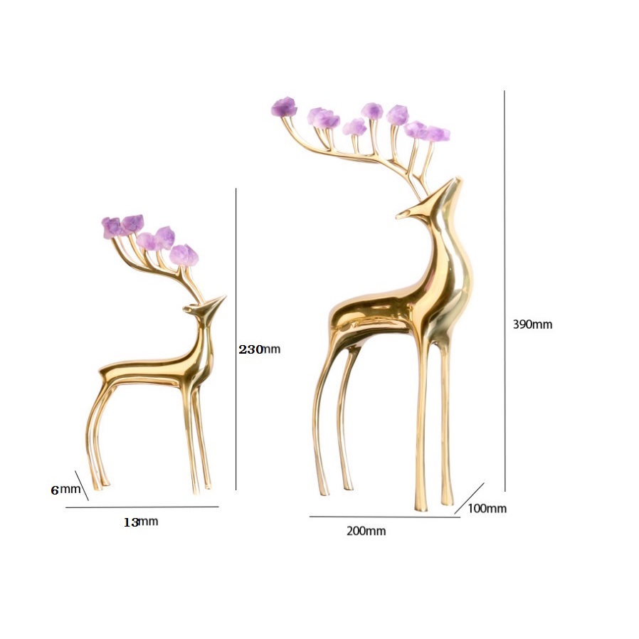 Căp Hươu đồng decor cao cấp siêu VIP