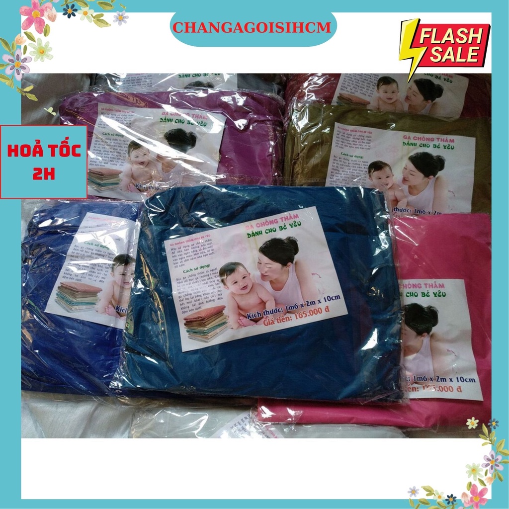 Ga chống thấm màu Xanh trơn kích thước 1m2/1m4/1m6/1m8 - Drap chống thấm đủ kích thước cho ga giường các loại
